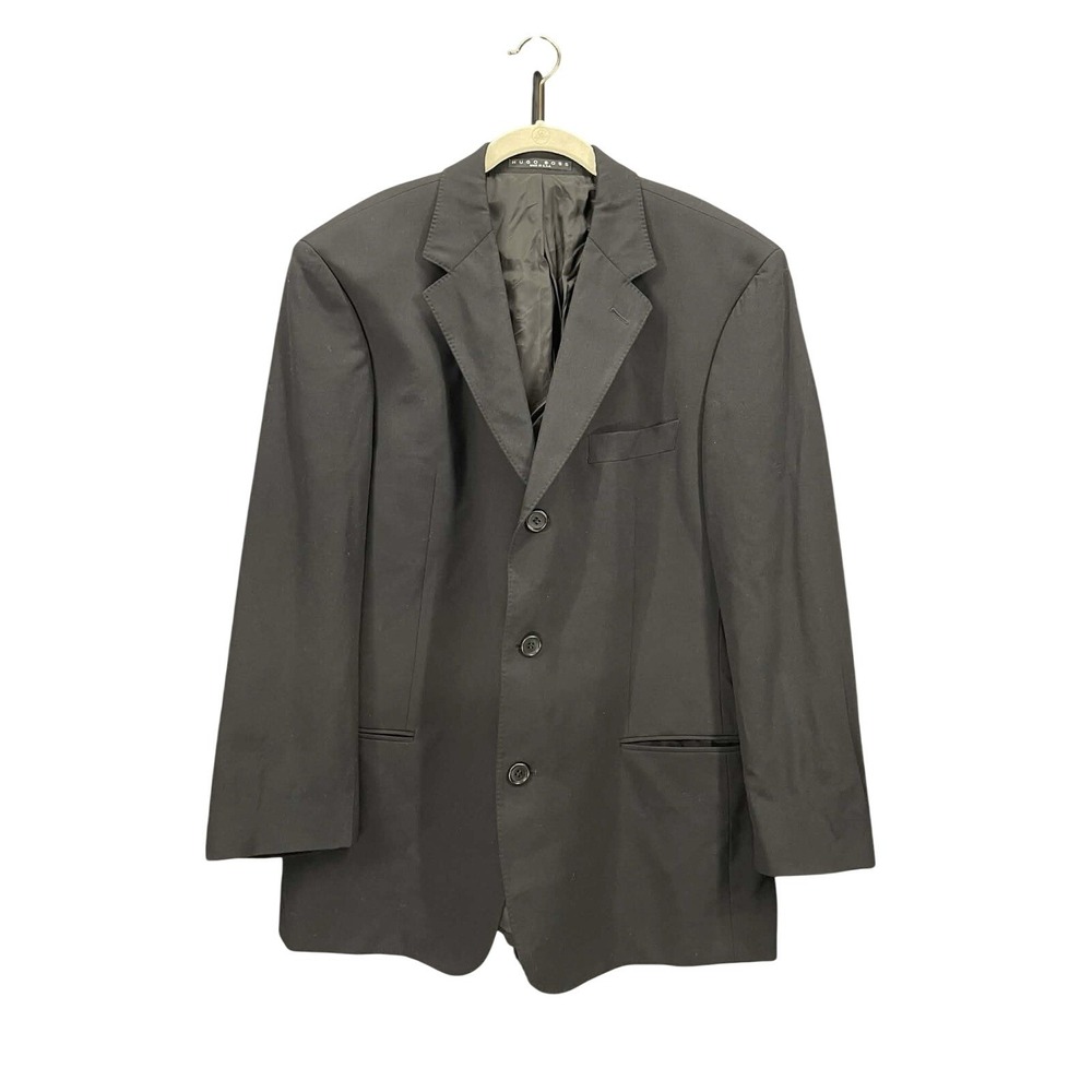 Hugo‎ Boss Einstein Virgin Wool Blazer 42R Black | Saks | Quiet Luxury Made USA